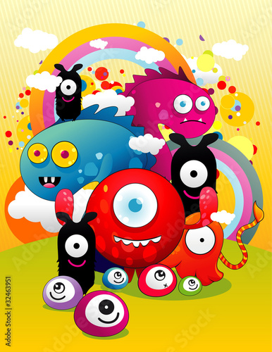 mounstruos en vector