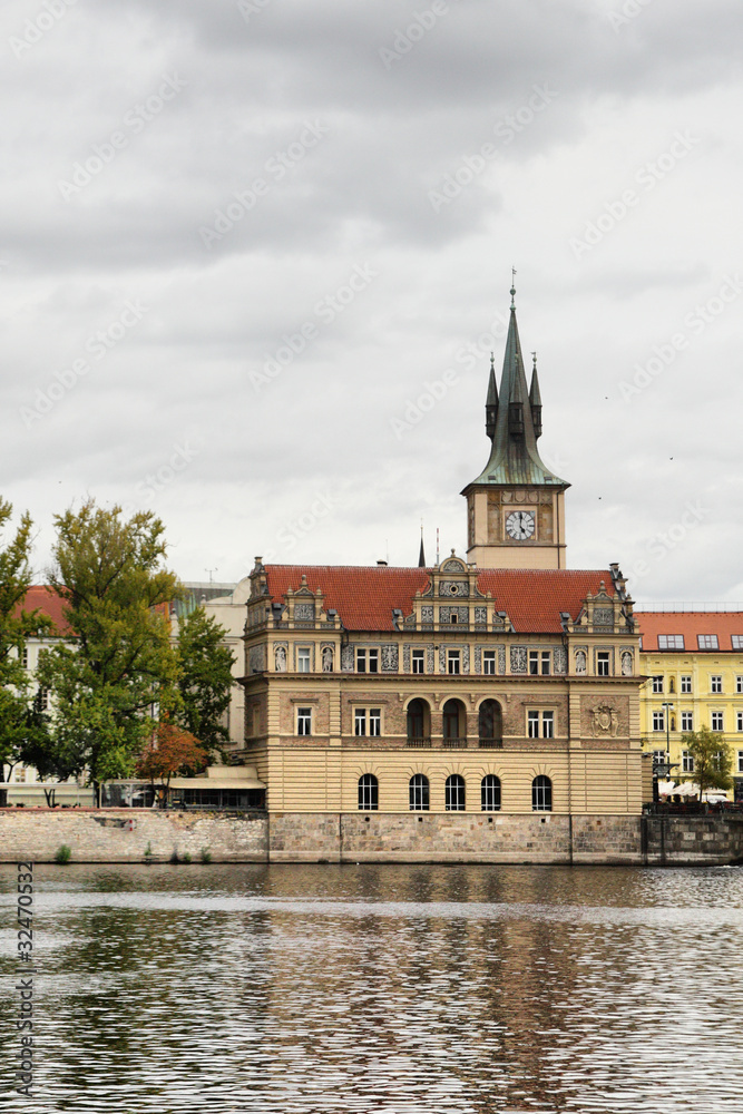 Church near Vltava river