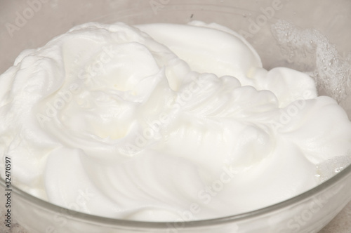 Beaten egg whites