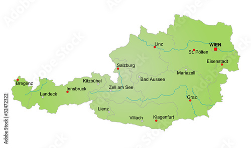 Karte Österreich / vektor