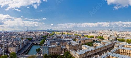 The view from Notre Dame in Paris skyline. photo