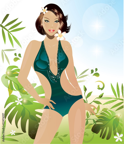 Summer girl at the beach