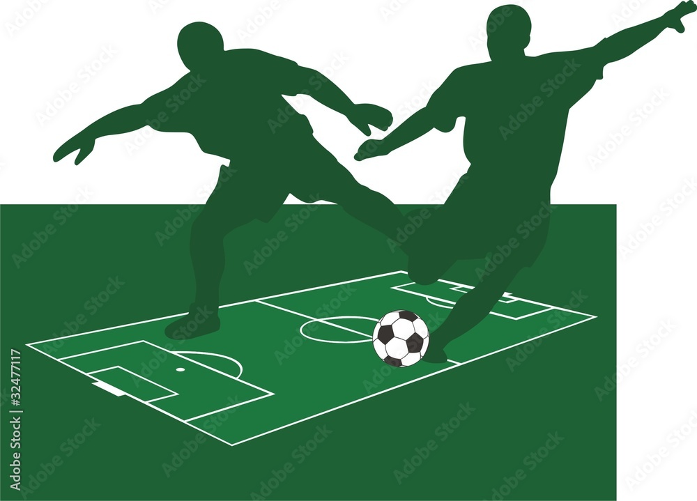 Fototapeta premium Vector Football Silhouette