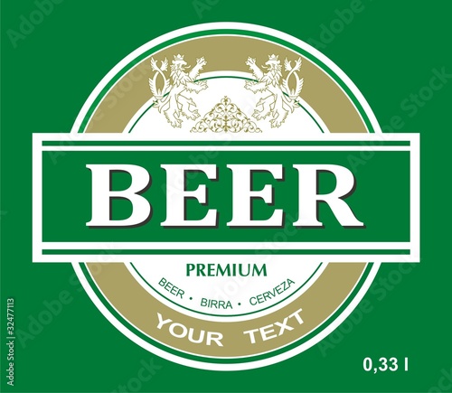 Green Beer Label Design
