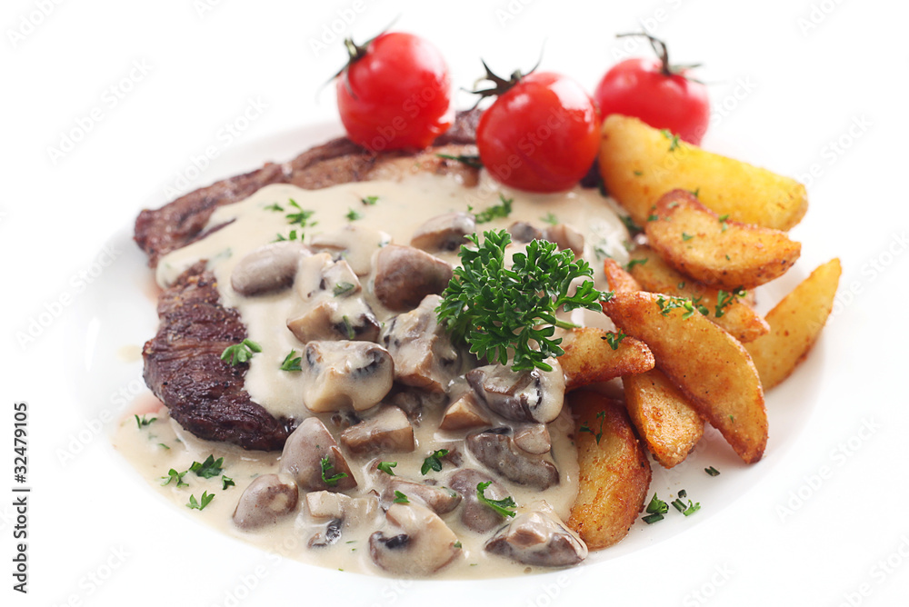 Steak with Rich Mushroom Sauce Steak with Rich Mushroom Sauce