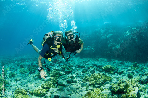 scuba diver on reef © JonMilnes