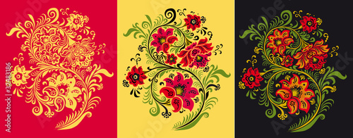 Pattern in style hohloma national creativity