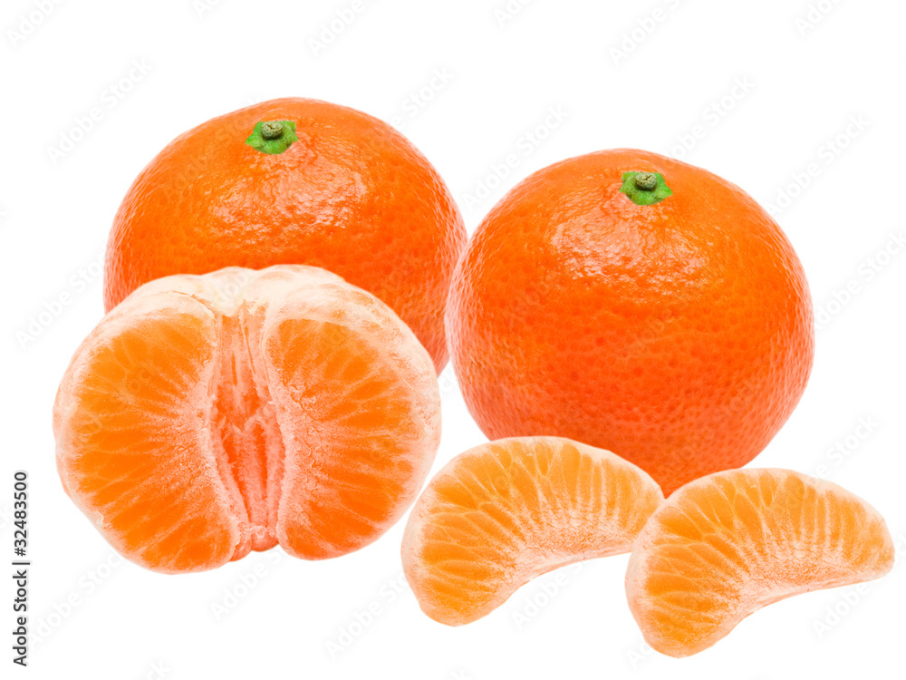 Mandarin isolated on white background Mandarin isolated on white background