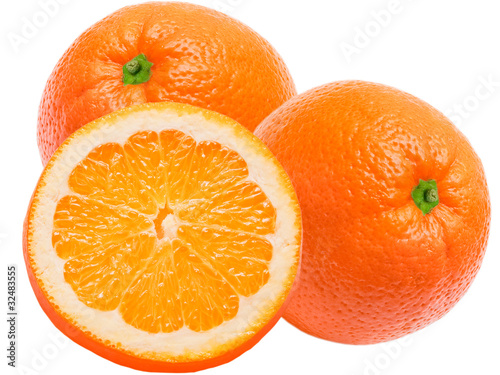 pomarańcza na białym tle