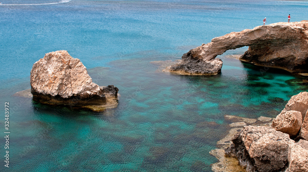 Sea caves  Cape Greco area in Cyprus