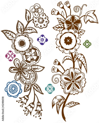 Funky Folk Art Flowers