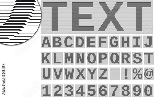 Guilloche alphabet