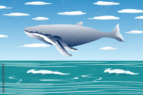 Flying sperm whale