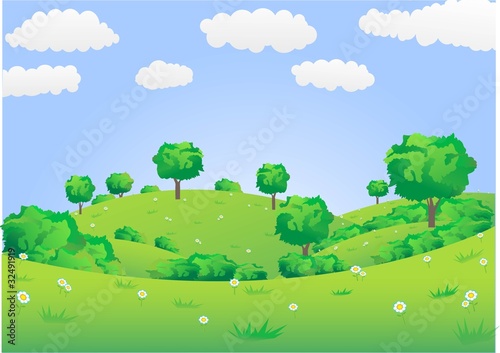 green meadow landscape