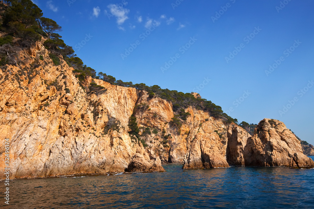 cliffs at Costa Brava coast