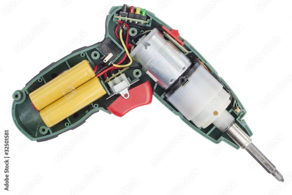 Inside of electric screw-driver