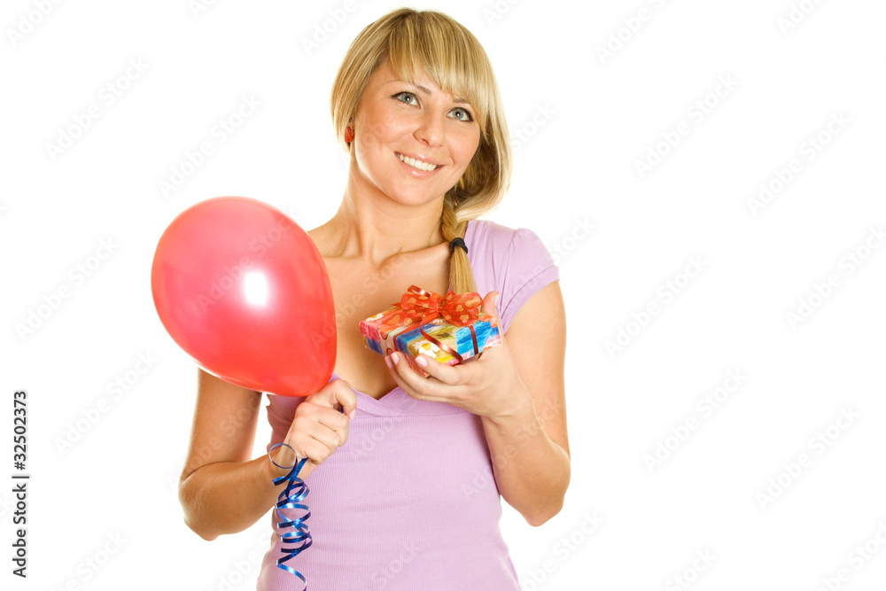 Close-up celebration of an attractive young woman Close-up celebration of an attractive young woman