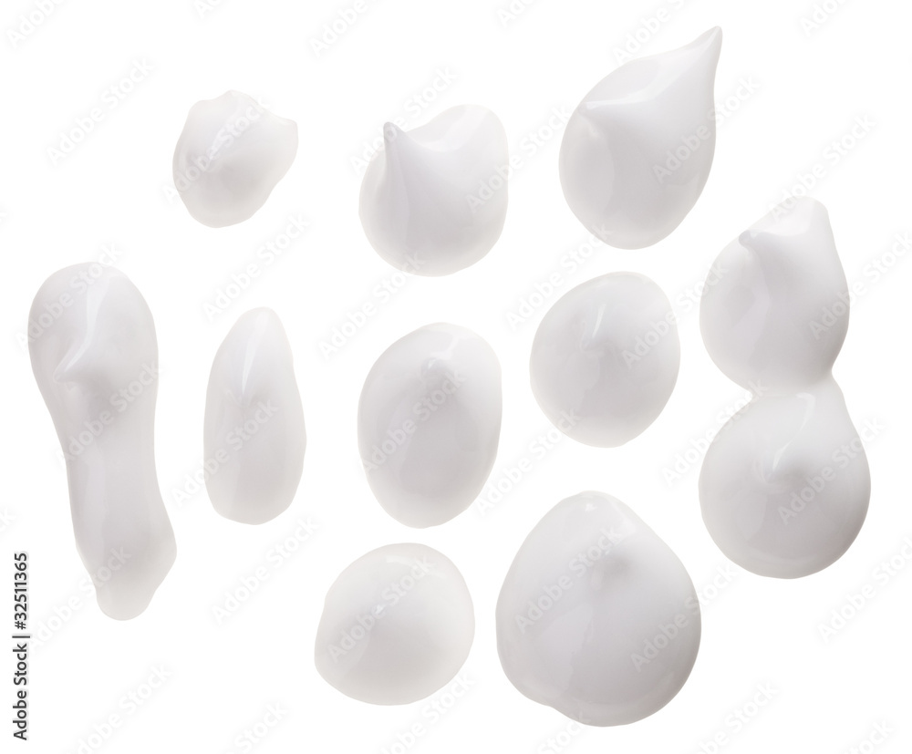 Face moisturizer (cream) sample, isolated on white Face moisturizer (cream) sample, isolated on white