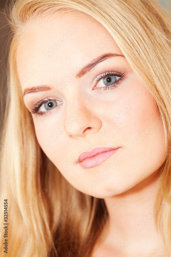 portrait of a beautiful young woman in studio