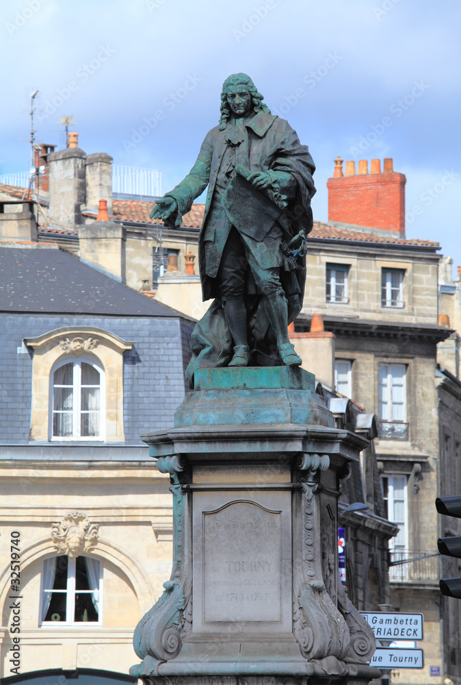 Statue of  Marquis de Tourny on Place Tourny,  Bordeaux, France