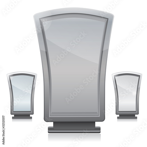 Vector glass and metal advertising panel / billboard