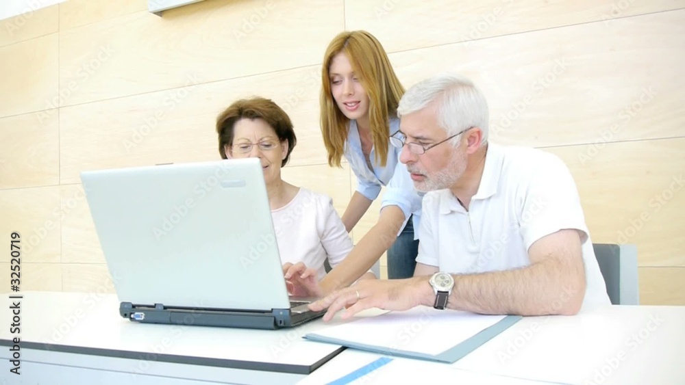 Group of senior people attending job search meeting Group of senior people attending job search meeting