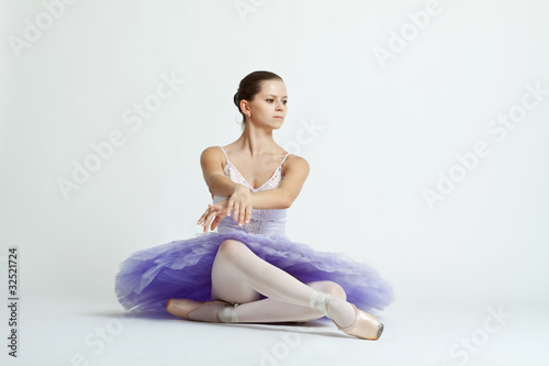 ballet dancer with purple tutu