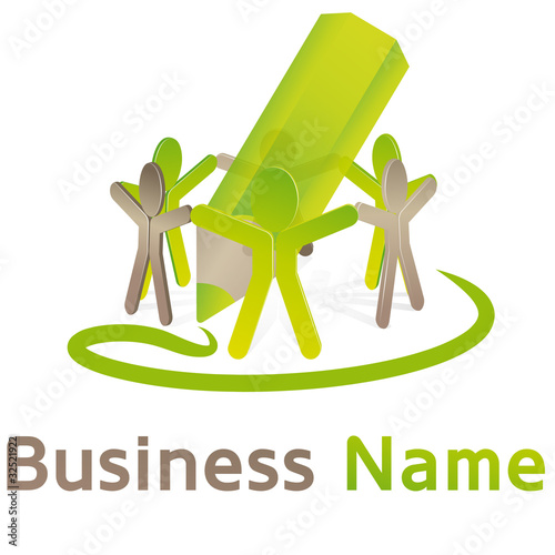 logo groupe et crayon