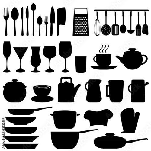 Kitchen utensils and objects