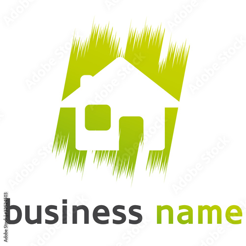 logo écologie, maison verte
