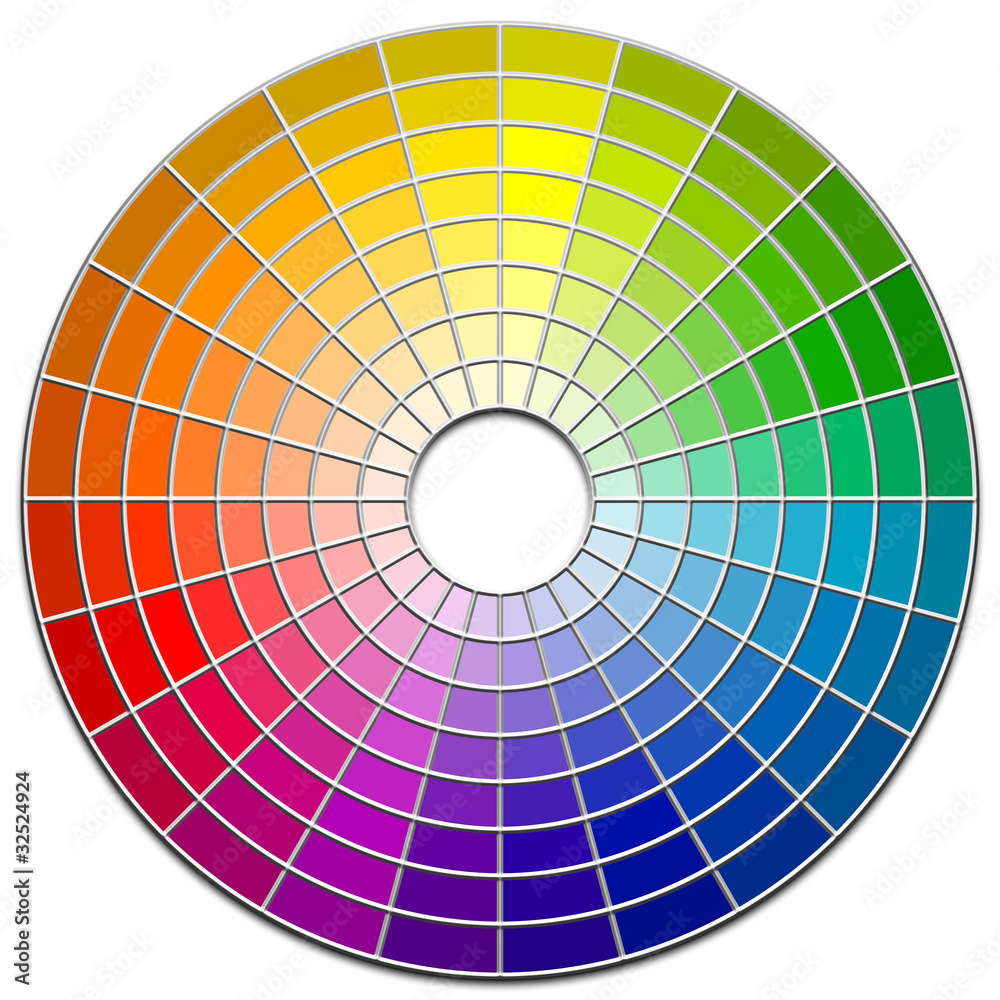 Color Wheel Of 192 Colors Stock Illustration | Adobe Stock