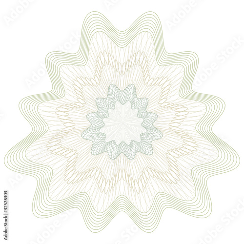 Rosette - Guilloche, Zertifikate, Dekoration, Muster, Rosetta