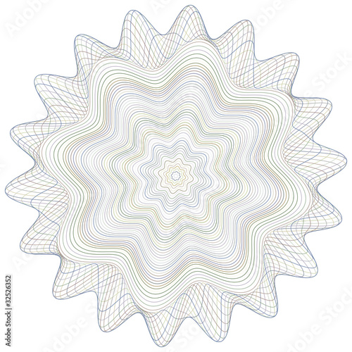 Rosette - Guilloche, Zertifikate, Dekoration, Muster, Rosetta