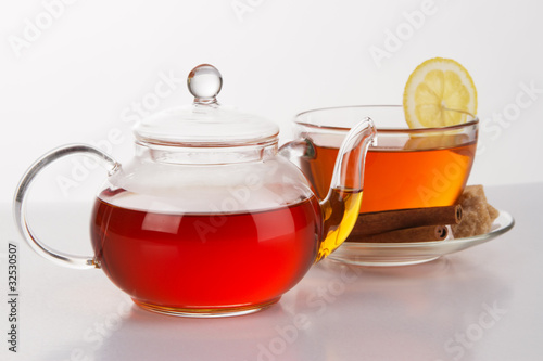 Teapot with a cup