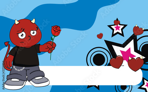 demon kid cartoon background9 photo