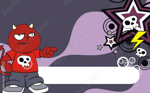 demon kid cartoon background8 photo