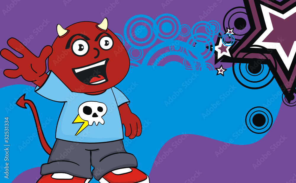 demon kid cartoon background2 demon kid cartoon background2