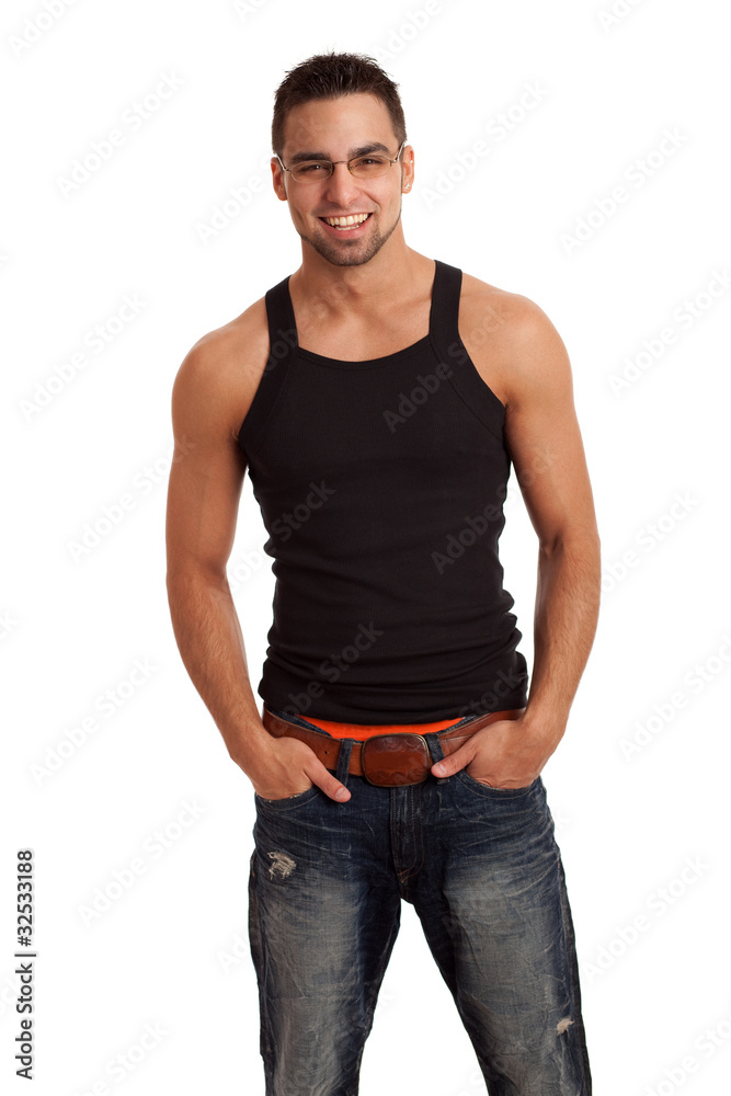 Man in Black Shirt and Jeans Man in Black Shirt and Jeans