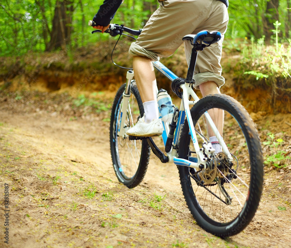 young man on a bicycle