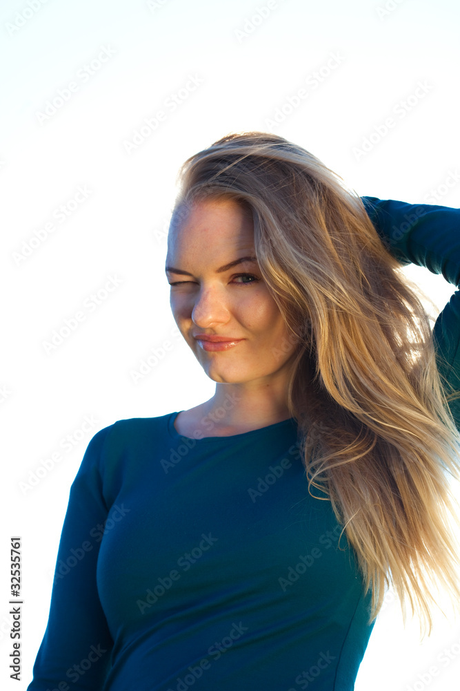 portrait of a beautiful young woman outdoor portrait of a beautiful young woman outdoor