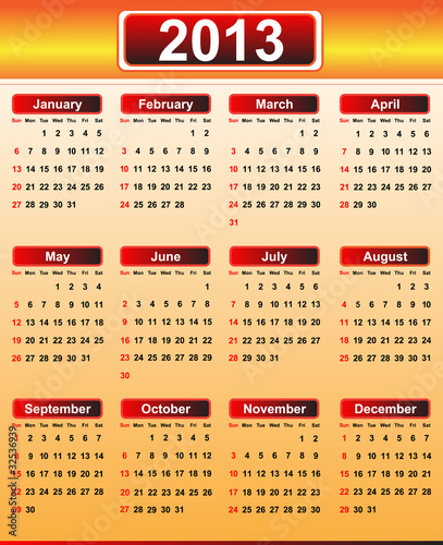 Calendar 2013