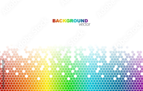 FONDO VECTORIAL ARCOIRIS MOSAICO EXAGONAL