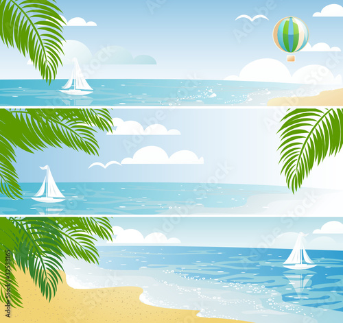 shiny seaside banners