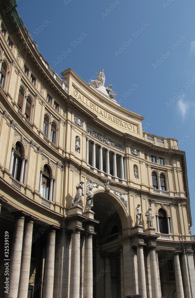 Galleria Vittorio Emanuele facade in Naples
