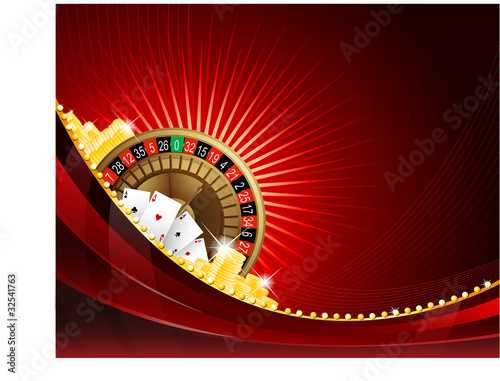 Photography Gambling illustration background with casino elements