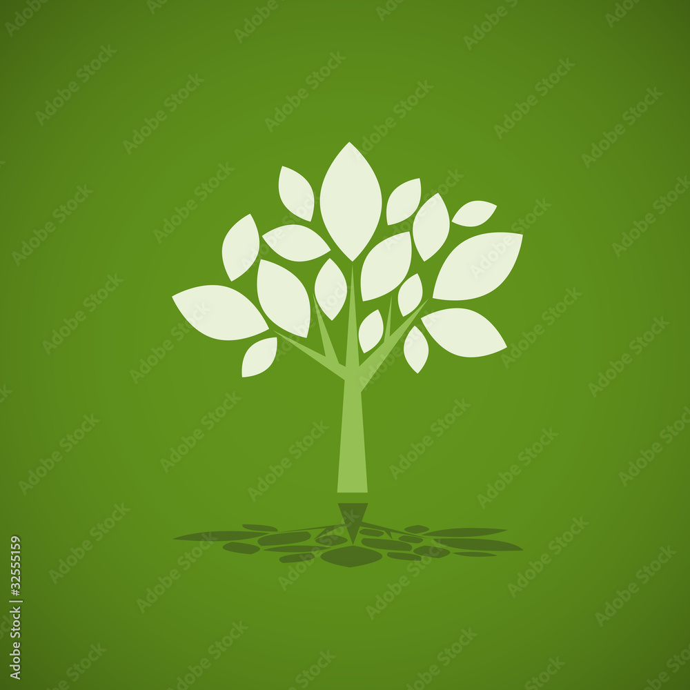 Logo green tree, future # Vector