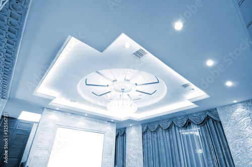 Ceiling with lamps