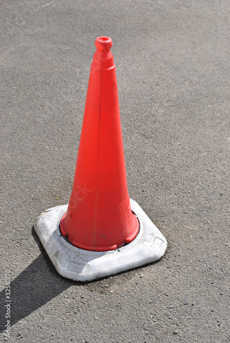 Red traffic cone