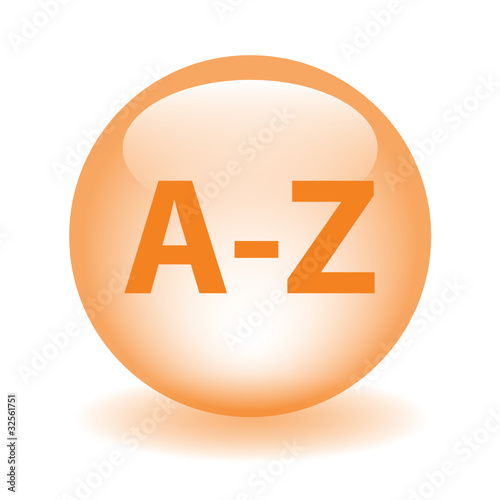 A-Z Web Button (directory search products catalogue dictionary) photo