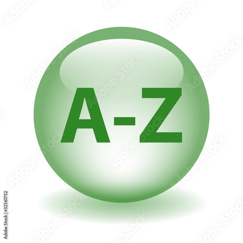 A-Z Web Button (directory search products catalogue dictionary)